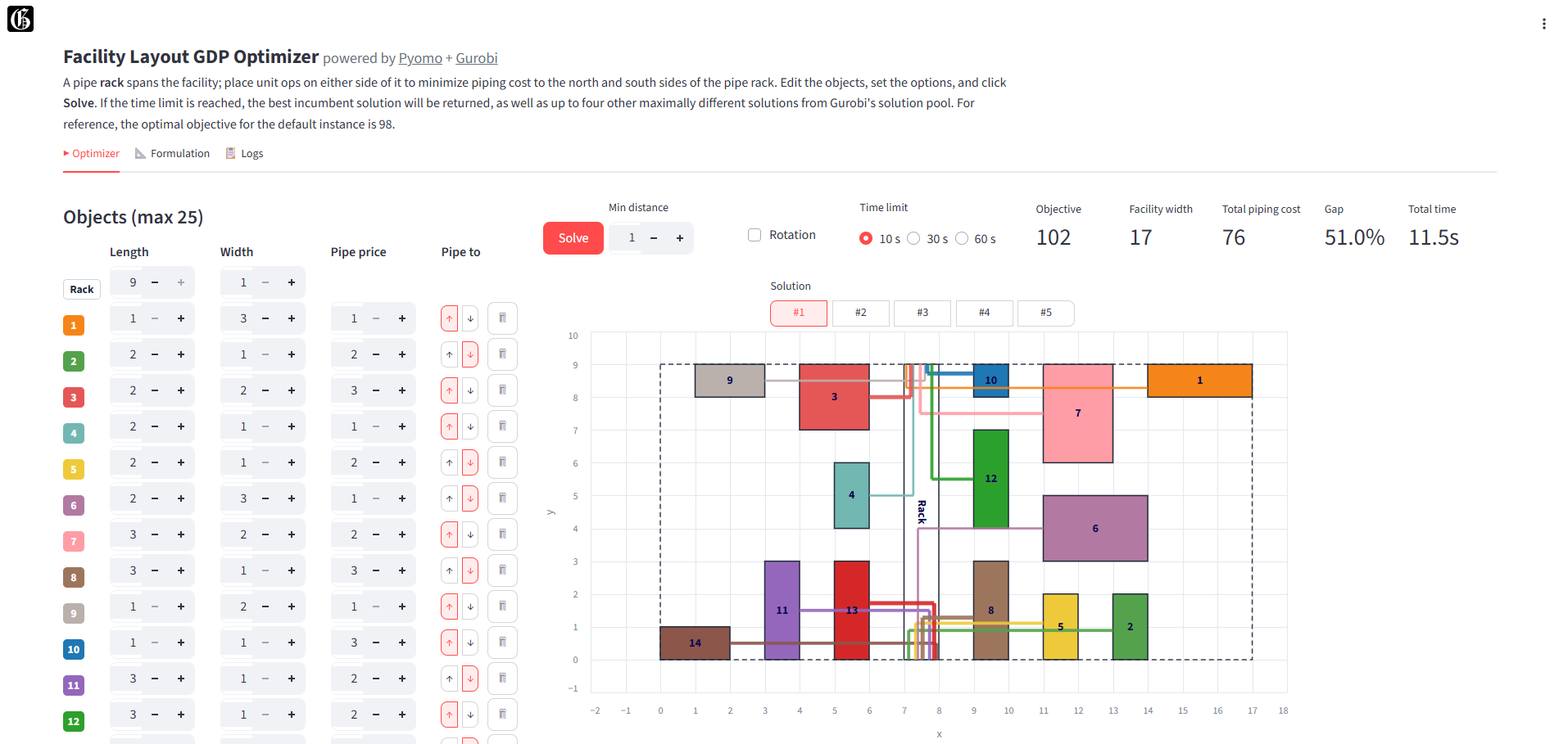 Plant Layout optimizer: click to launch