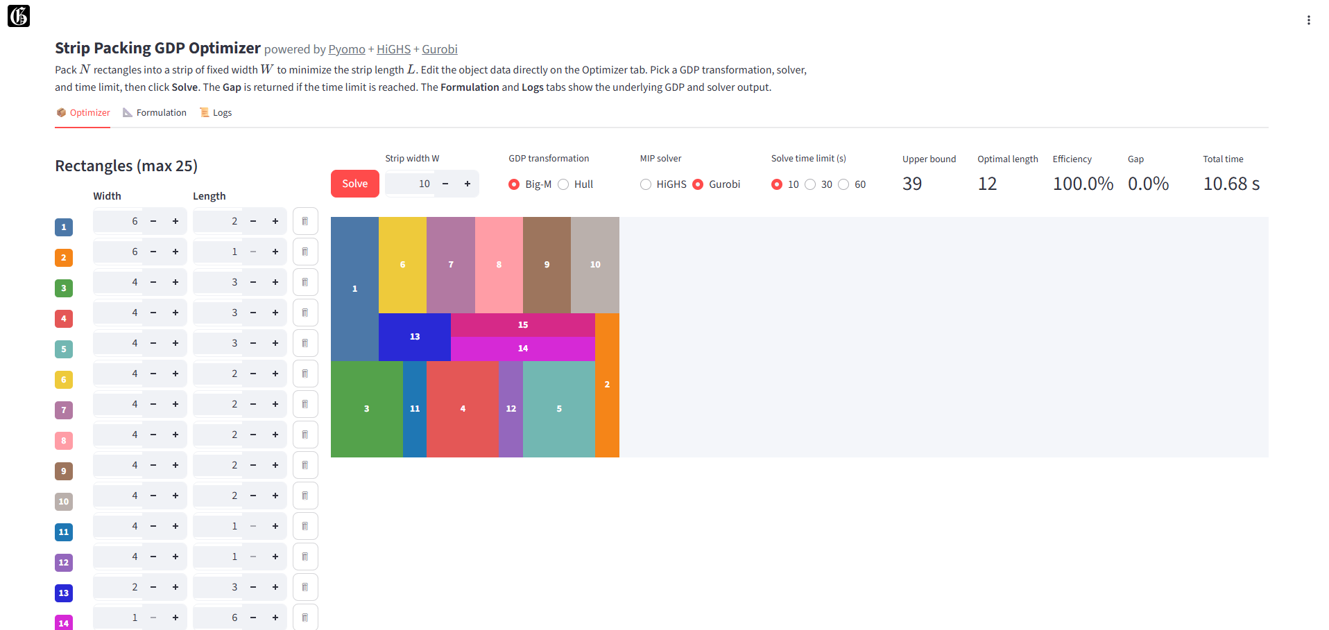 Strip Packing GDP optimizer — click to launch